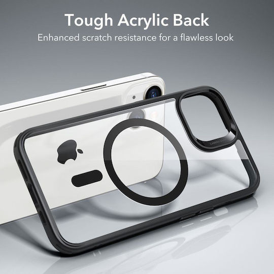 ESR CH Halolock Magsafe Задна корица Силикон 0.5мм Clear/Black (iPhone 14 Plus)