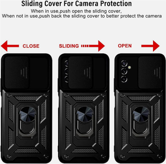 Bodycell Armor Slide Back Cover Plastic Black (Galaxy A13 5G)
