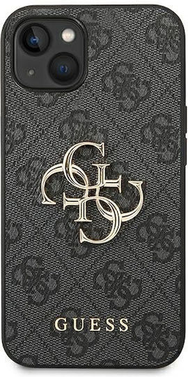 Guess Metal Logo Umschlag Rückseite Kunststoff Gray (iPhone 14)