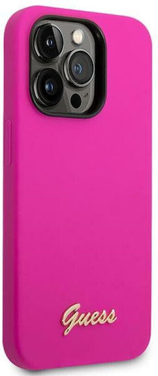 Guess Vintage Back Cover Σιλικόνης Fuchsia (iPhone 14 Pro)