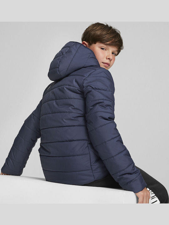 Kids' Sports Jacket Short with Hood Navy Blue