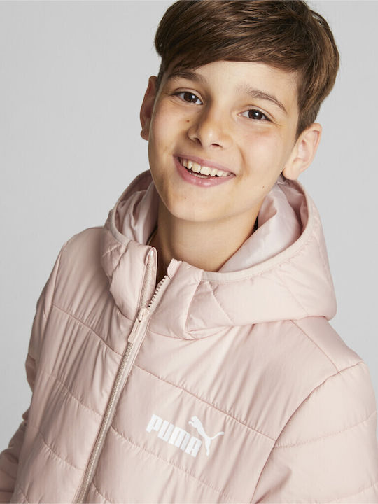 Kinder Sportjacke Kurz mit Kapuze Rosa