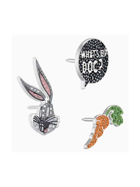 Swarovski Σετ Καρφίτσες Bunny από Ορείχαλκο Πολύχρωμες