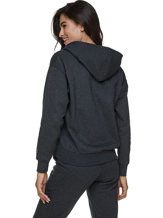 Women's Sweatshirt Jacket Hooded Gray