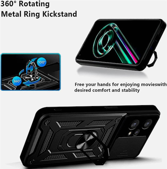 Bodycell Armor Slide Back Cover Plastic Negru (Realme 9 5G / 9 Pro)