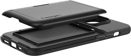 Spigen Slim Armor CS Back Cover Plastic / Silicone with Card Holder Black iPhone 14 Pro