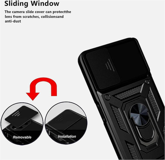 Bodycell Armor Slide Back Cover Πλαστικό Μαύρο (Realme 8/8 Pro)