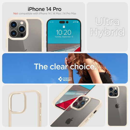 Spigen Ultra Hybrid Back Cover Plastic Sand Beige (iPhone 14 Pro)