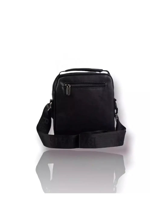 Bag to Bag Piele Geantă pentru bărbați Umăr / Crossbody Neagră