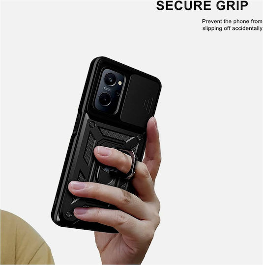Bodycell Armor Slide Umschlag Rückseite Kunststoff Schwarz (Realme 9i)