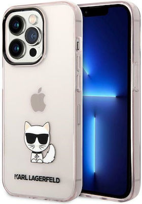 Karl Lagerfeld Karl & Choupette Back Cover Σιλικόνης Ροζ (iPhone 14 Pro Max)