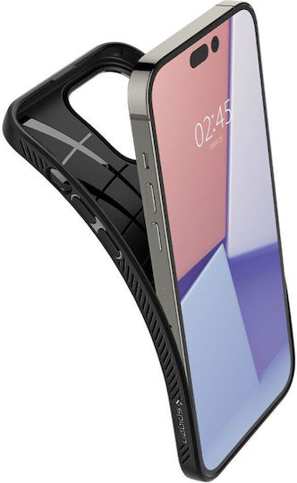 Spigen Liquid Air Umschlag Rückseite Silikon Matte Black (iPhone 14 Pro)