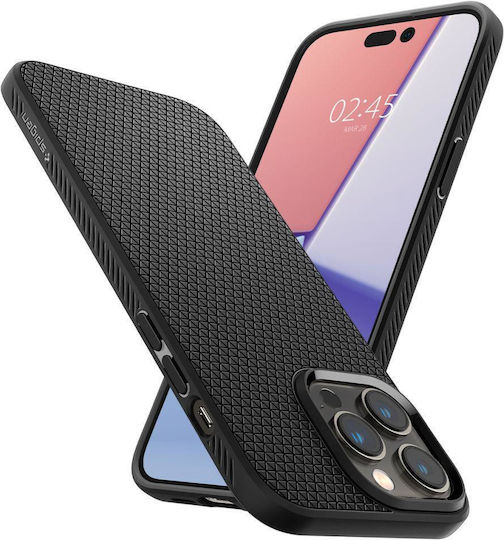 Spigen Liquid Air Umschlag Rückseite Silikon Matte Black (iPhone 14 Pro)