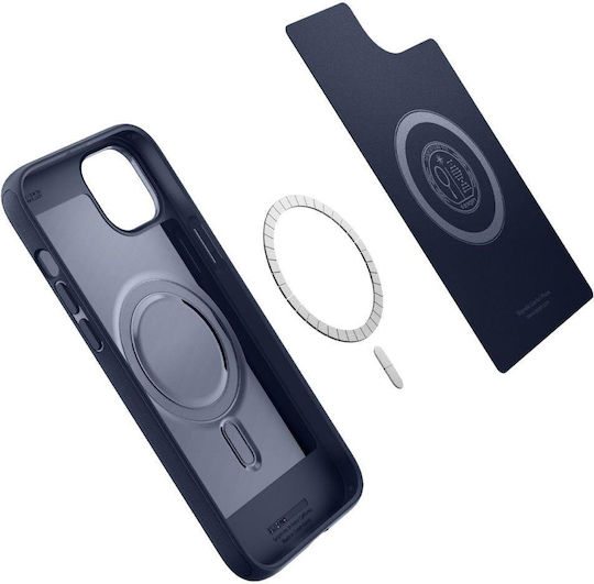 Spigen Mag Armor Umschlag Rückseite Silikon Marineblau (iPhone 14 Plus)