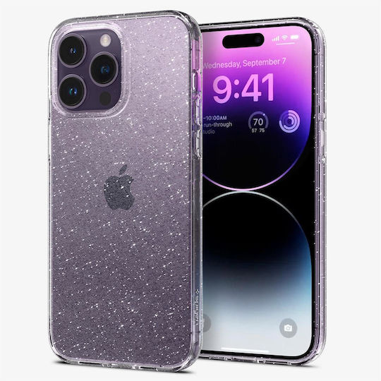 Spigen Liquid Crystal Glitter Back Cover Σιλικόνης Διάφανο (iPhone 14 Pro)