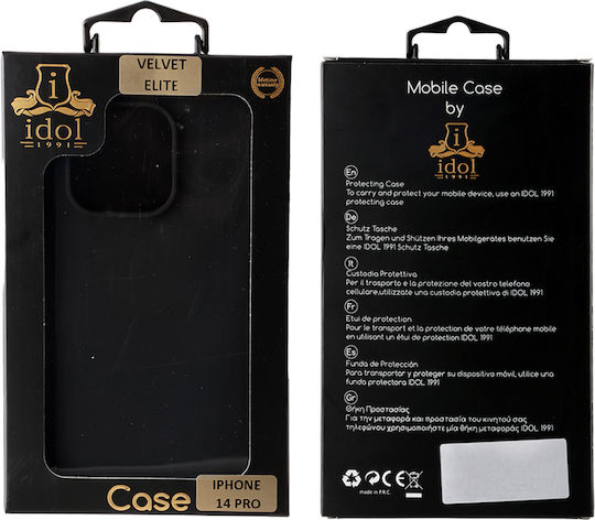 Idol 1991 Velvet Elite Задна корица Силикон Черен (iPhone 14 Pro)