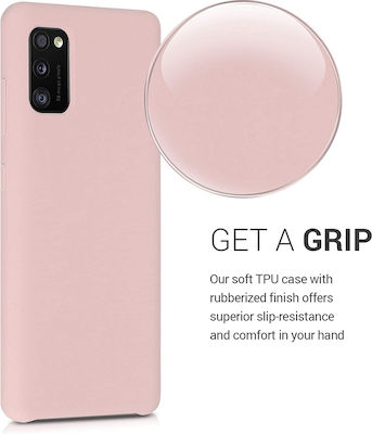 KWmobile Soft Flexible Umschlag Rückseite Silikon Rosa (Galaxy A41) 52301.52