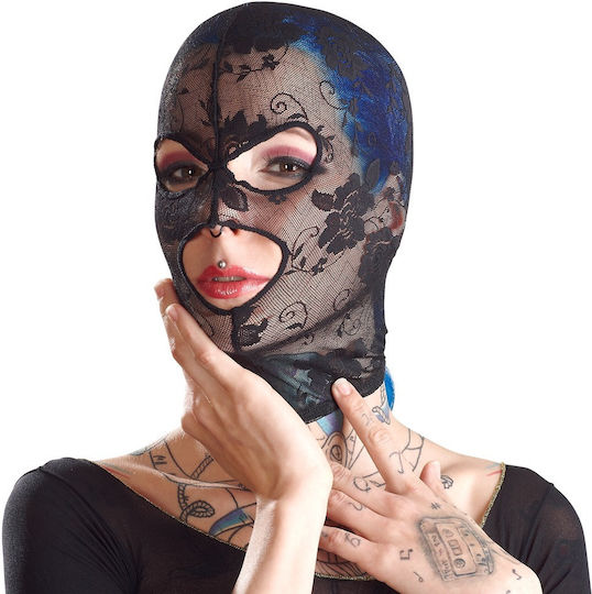 You2Toys Bad Kitty Head Mask Black Lace BDSM Mask in Black Color