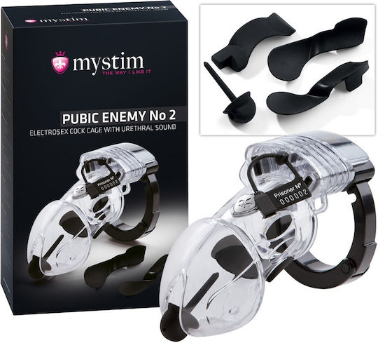 Mystim Pubic Enemy No2 Клетка за Пенис в Прозрачен Цвят
