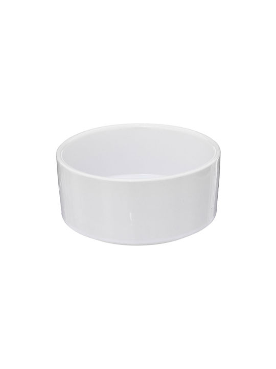 Κεραμική Ορντεβιέρα 4 Θέσεων Λευκή Ø33.5xY10cm
