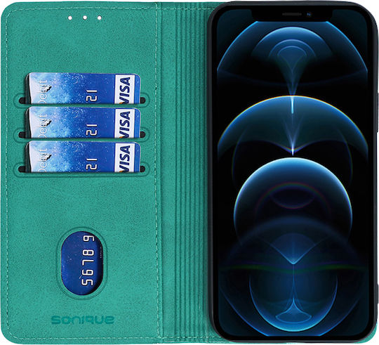 Sonique Vintage Wallet Synthetic Leather Turquoise (iPhone 14 Pro Max)