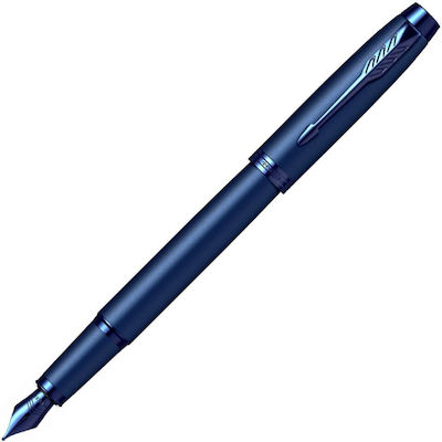 Parker IM Monochrome Schreibfeder Mittel Blau aus Messing