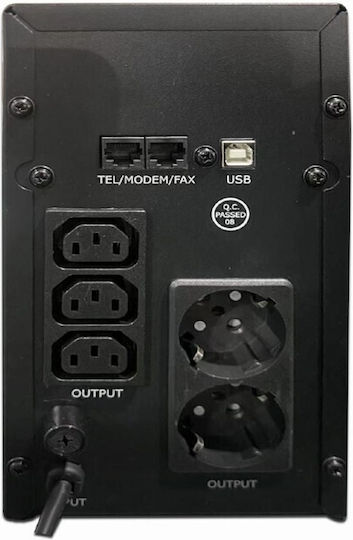 Energenie EG-UPS-035 UPS Line-Interactive 2000VA 1200W cu 6 Prize