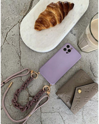 Tech-Protect Icon Chain Umschlag Rückseite Silikon Violet (iPhone 14 Pro Max) THP1328