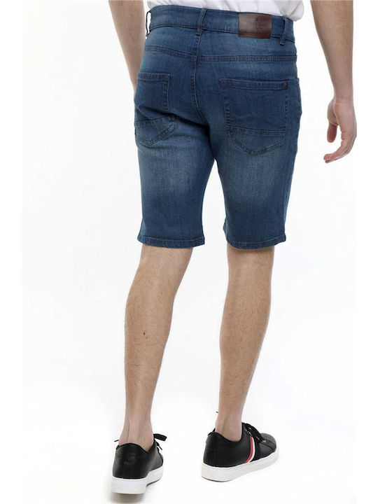 Double Men's Shorts Jeans Blue