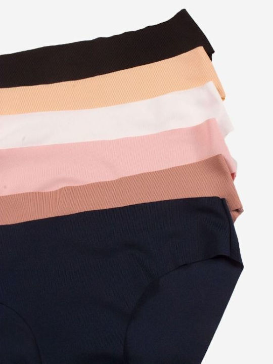 Γυναικεία Slip MultiPack χωρίς Ραφές Black/Navy/Beige/White