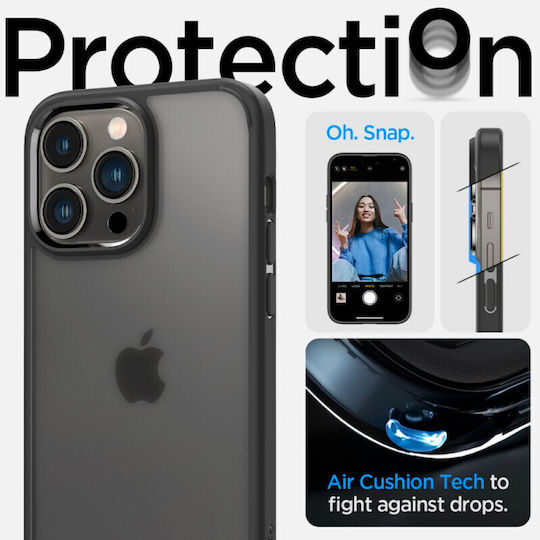 Spigen Ultra Hybrid Back Cover Plastic 2mm Frost Black (iPhone 14 Pro)