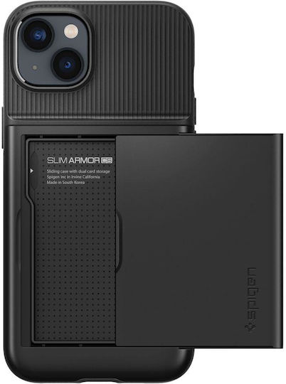 Spigen Slim Armor CS Back Cover Πλαστικό / Σιλικόνης με Υποδοχή για Κάρτες Μαύρο (iPhone 14)