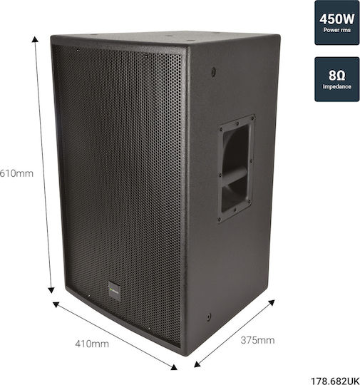 Citronic CS-1245B 16440 Passive Speaker PA 450W with Woofer 12" 41x37.5x61cm.