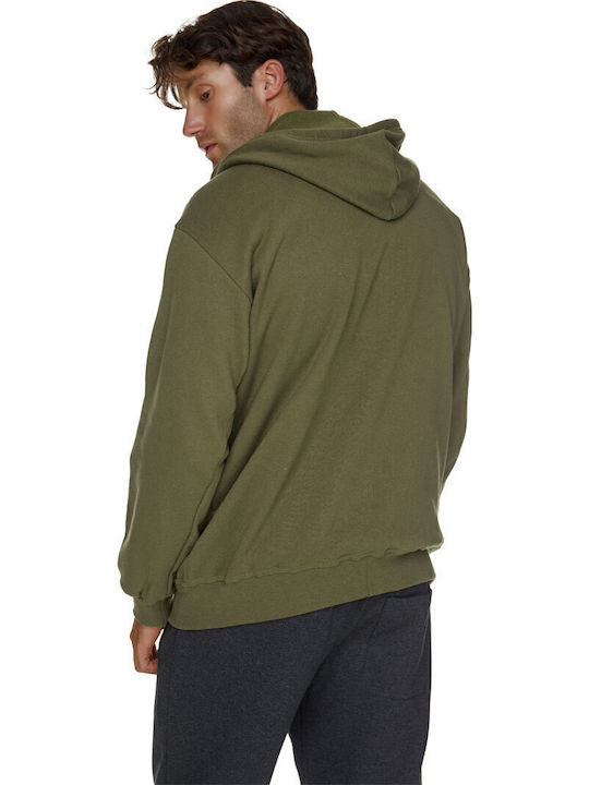 Cardigan With Khaki Hood