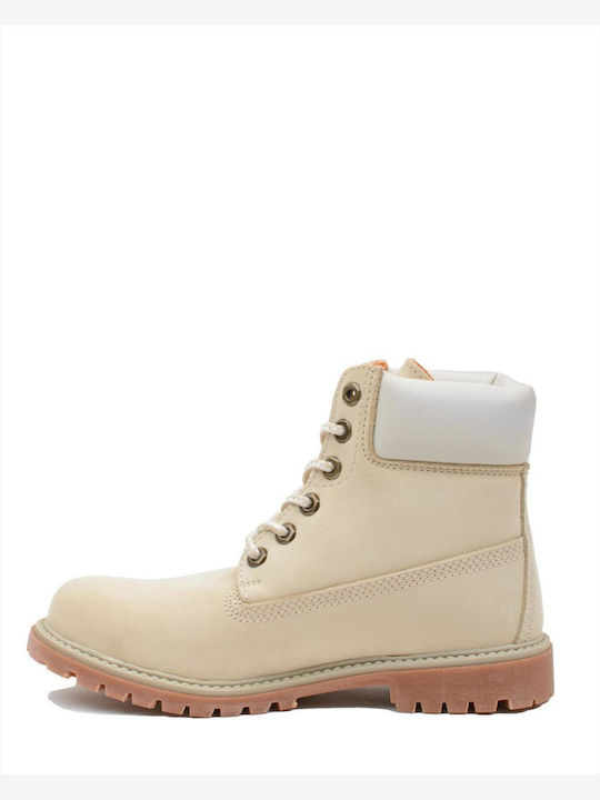 Lumberjack Leather Women's Ankle Boots Beige