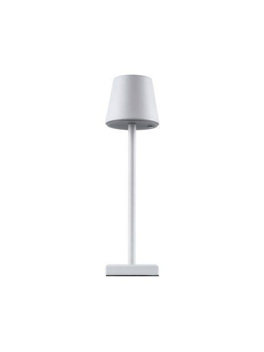 GloboStar Nega Outdoor Floor Lamp LED 2.2W with Warm White Light IP44 White