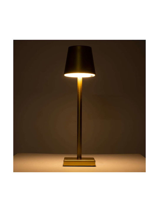 GloboStar Nega Outdoor Desktop LED Lamp 2.2W with Warm White Light IP44 Gold