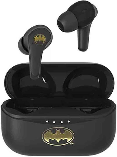 OTL DC Comics Batman In-ear Bluetooth Handsfree Earphones with Charging Case Black