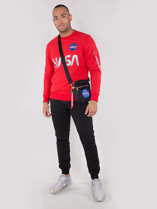 Alpha Industries Nasa Reflective Ανδρικό Φούτερ Fleece Κόκκινο