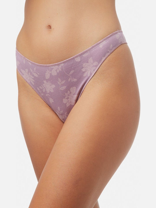 Modal Fimelle Women's String 2Pack Purple