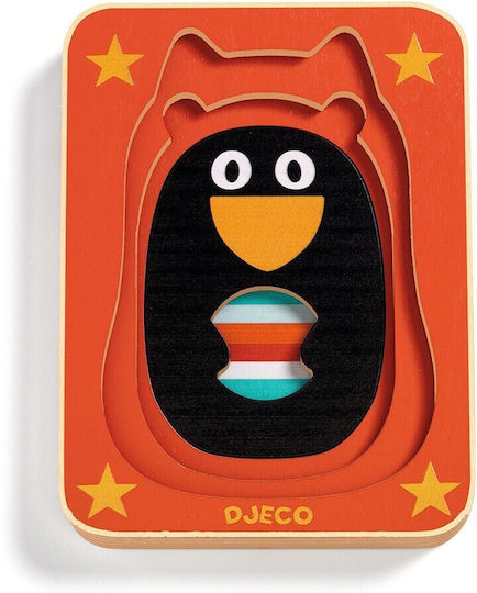 Wooden Kids Puzzle Pegged Max And His Friends For 1+ Years 4pcs Djeco