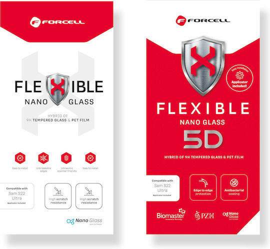 Forcell Flexible Nano 5D Full Glue Full Face Tempered Glass Μαύρο (iPhone 11 Pro Max / XS Max)