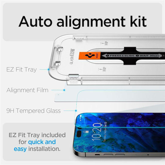 Spigen EZ FIT GLAS.tR Full Face Tempered Glass 2pcs (iPhone 14 Pro)