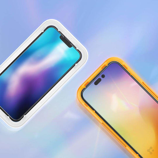 Spigen GLAS.tR ALIGNmaster Full Face Tempered Glass 2τμχ Μαύρο (iPhone 14 Pro Max)
