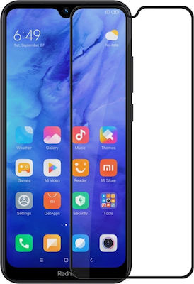 5D Vollkleber Vollflächig gehärtetes Glas Schwarz (Redmi Note 8T)