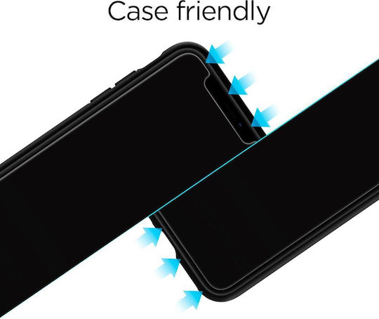 Spigen GLAS.tR Slim Vollflächig gehärtetes Glas (iPhone 14 Pro Max)