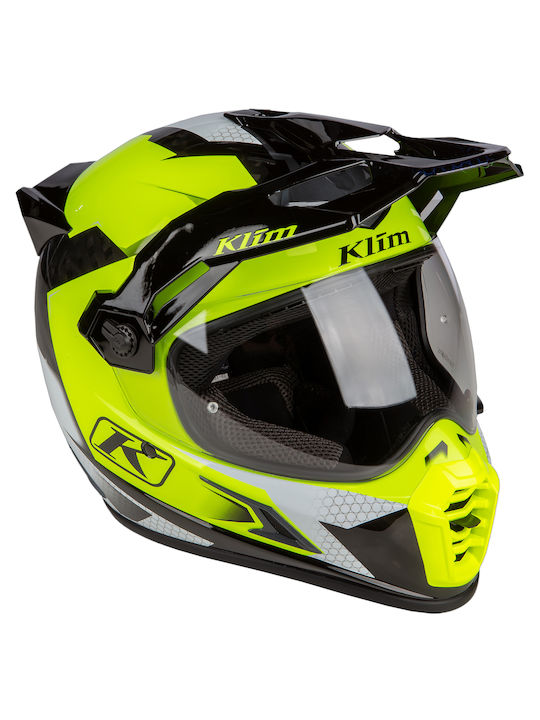 Klim Dual Krios Pro Charger Hi-Vis Κράνος Μηχανής On-Off