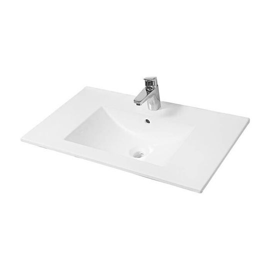 Mabo Apia Waschtisch mit Waschbecken & Spiegel Mattlack L90xB45xH87cm Weiß