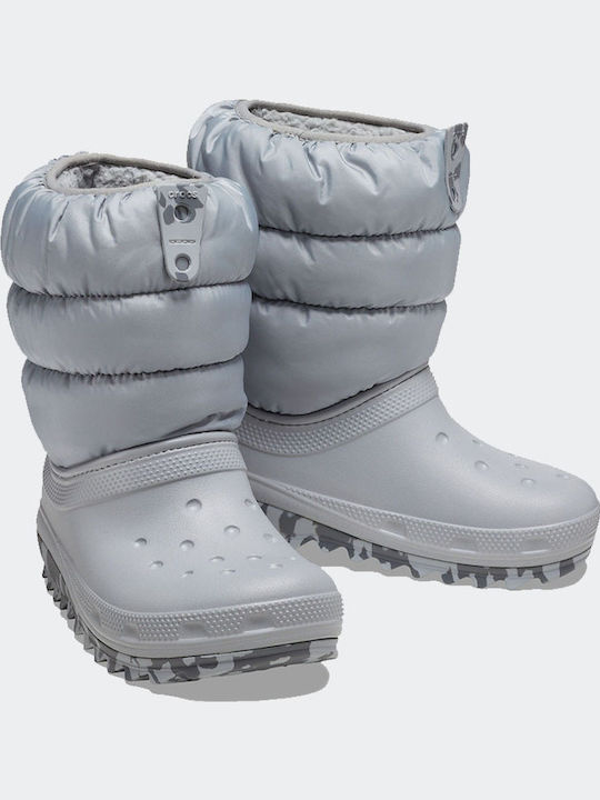 Classic Neo Puff Kids Snow Boots Gray