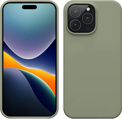 KWmobile Silicone Back Cover Gray Green (iPhone 14 Pro Max)